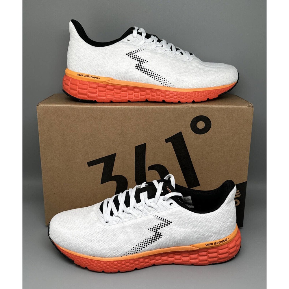 361‎ Degrees Fierce 2 Running Shoes White/Red, Women's Sz 10.5
